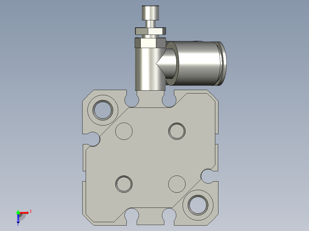 脱料气缸00333俯视图