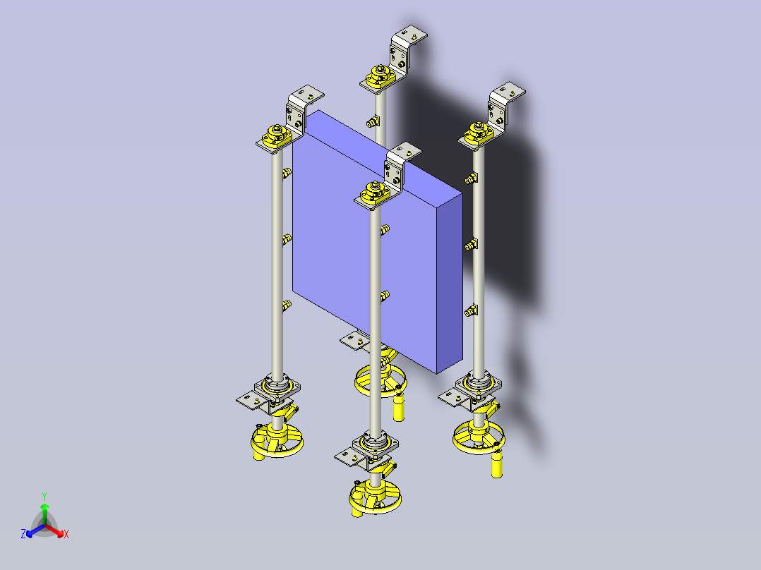 一种工件清洁机构3D图纸主视图