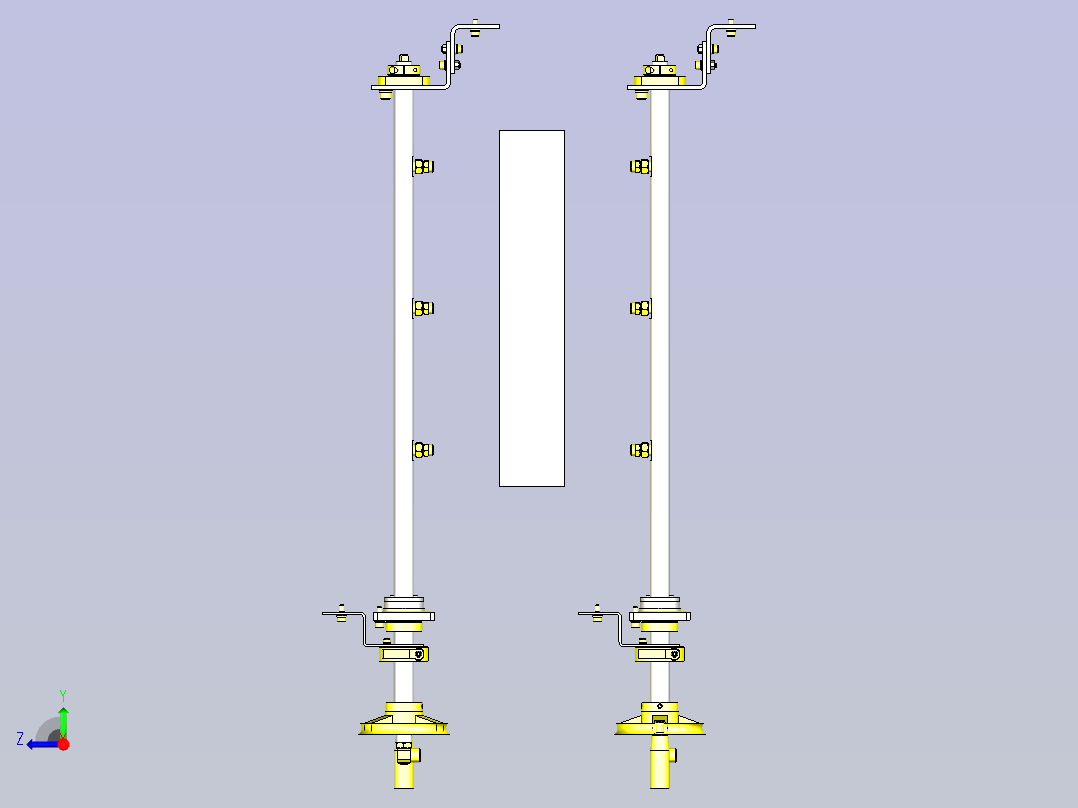 一种工件清洁机构3D图纸右视图