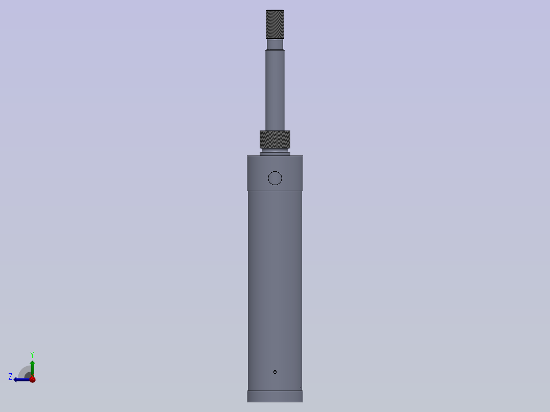春力单作用气缸右视图