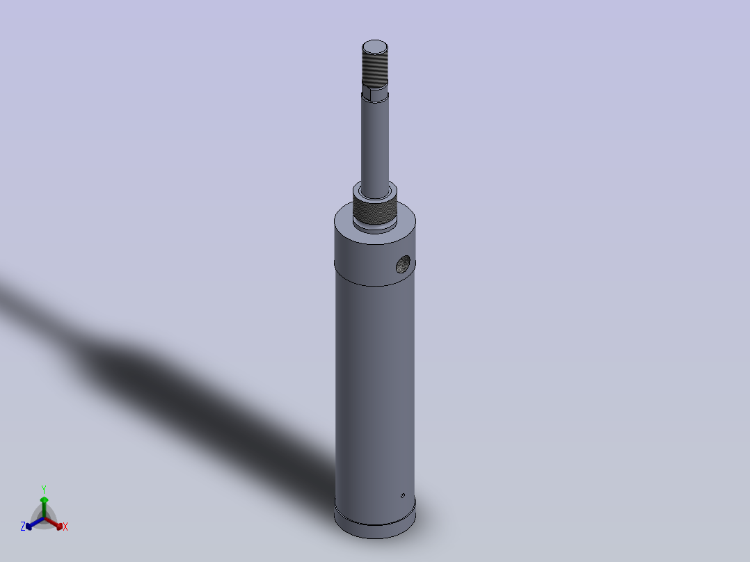 春力单作用气缸正等轴测图