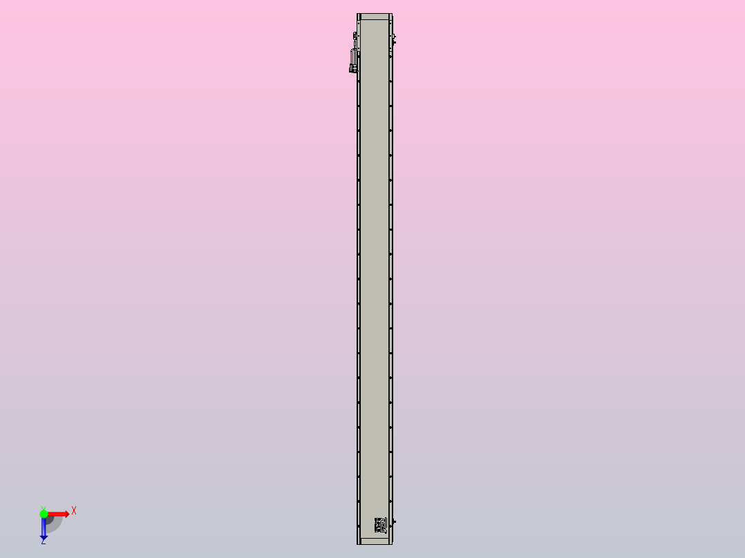 直驱直线电机轴TPA-LNP2-170-35C2-1-L2340-3-C-05-N3俯视图