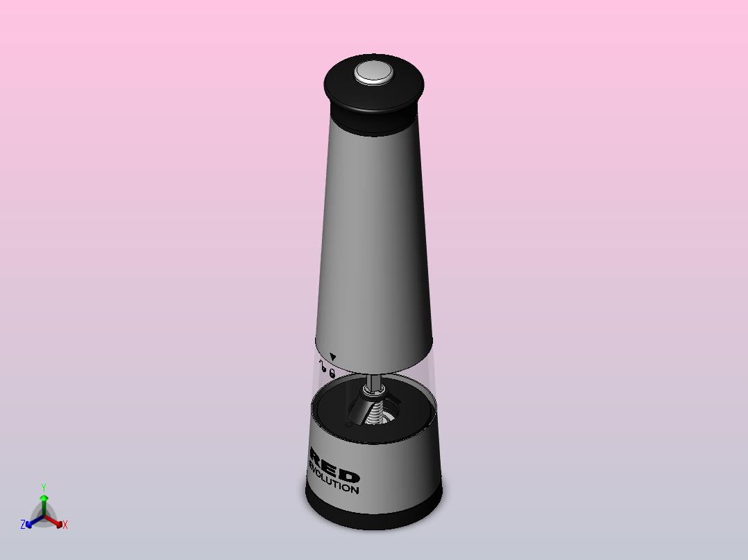 香料研磨机正等轴测图