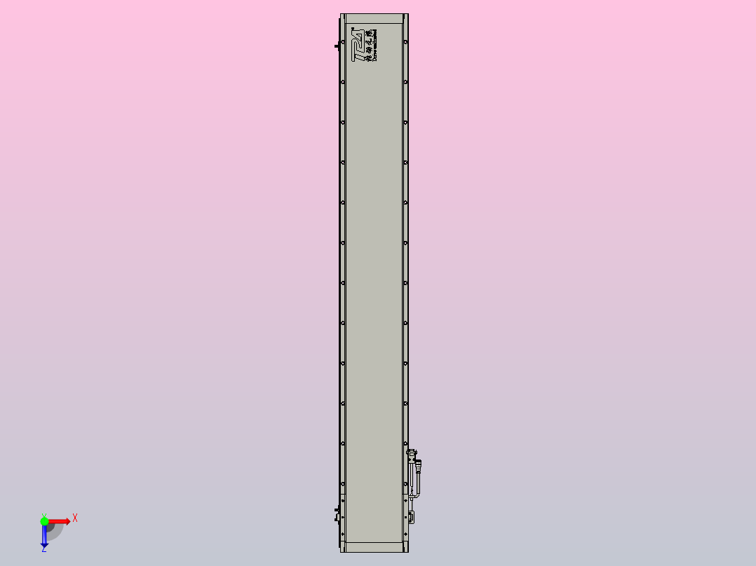 直驱直线电机轴TPA-LNP2-200-55C2-1-L1380-3-C-05-N3俯视图