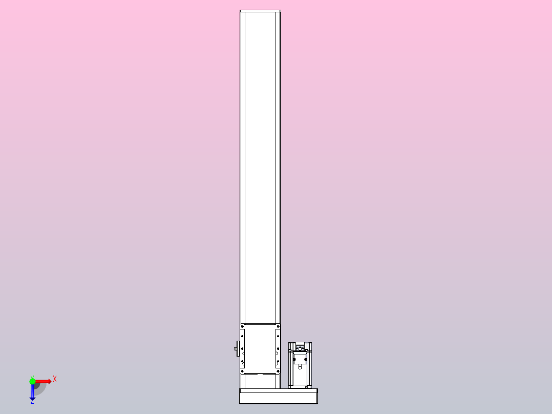 滚珠丝杠直线轴带导轨全封闭TPA-HCR-105D-1610C-L750-MR-Y-P40-N3俯视图