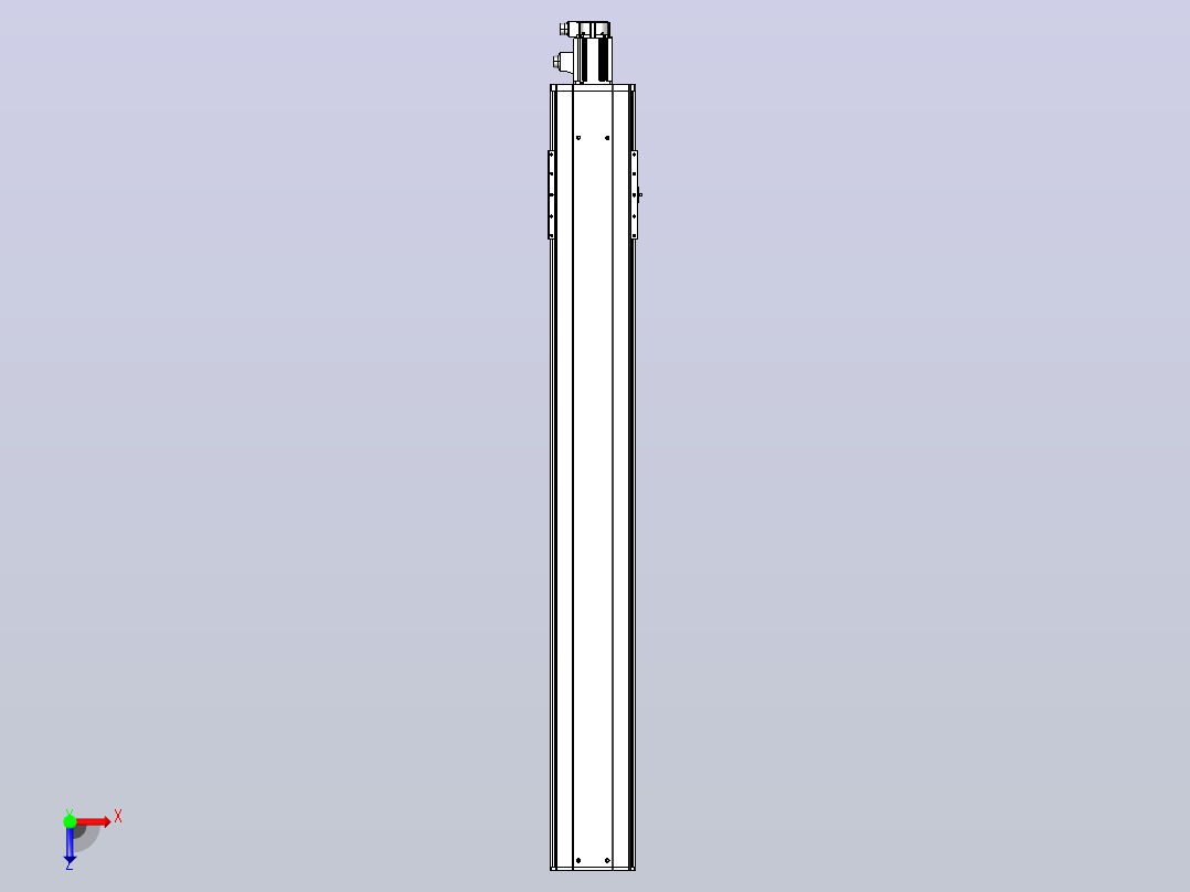 日规模组半封闭丝杆TPA-HNR-220D-3210C-L1550-M-Y-P1K-N3俯视图