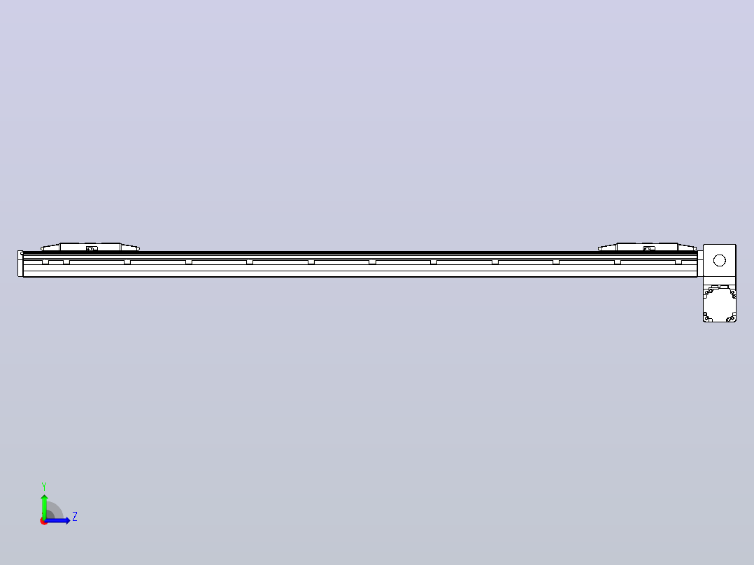 皮带直线轴双滑块型TPA-GCBS-150-P80-L550-RP-M75-N3左视图