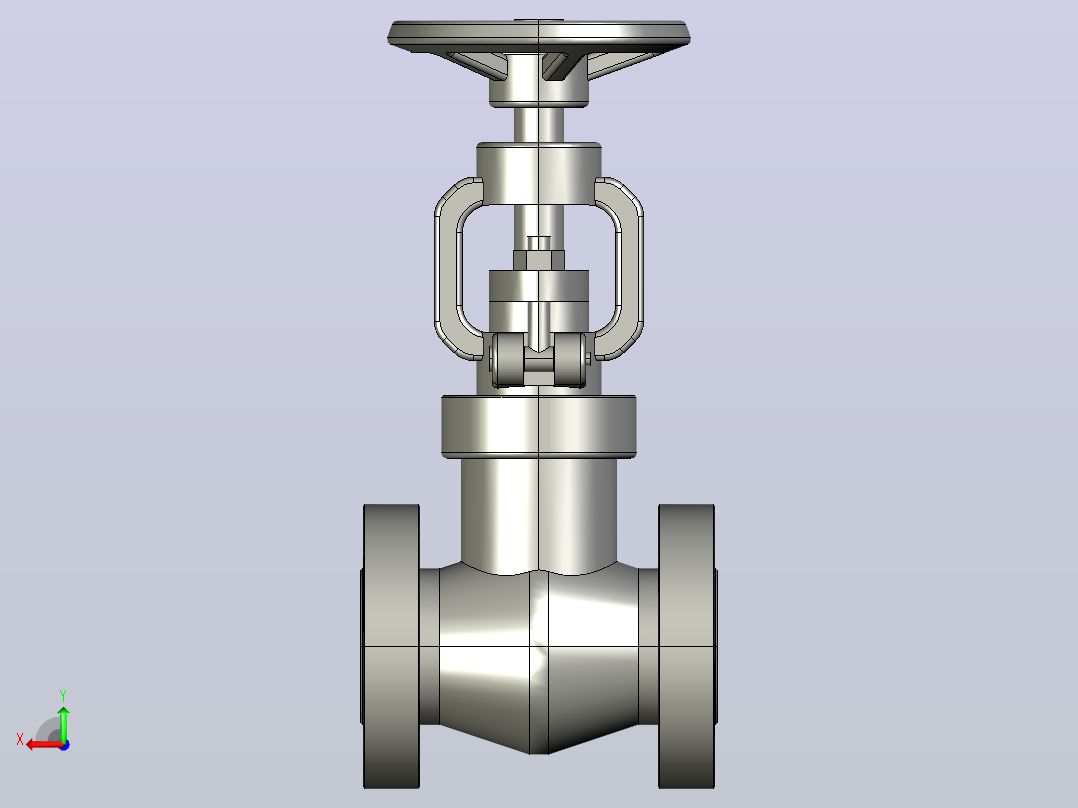 2500Lb-PN42.0 MPa[DN32]截止阀后视图