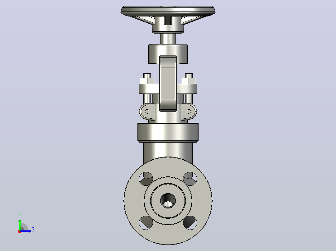 2500Lb-PN42.0 MPa[DN32]截止阀左视图