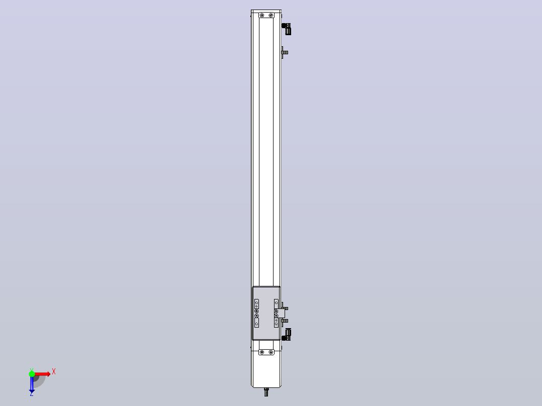 SCM6-550-BM-M10滚珠花健、支撑座、滚珠丝杠、交叉导轨、直线模组俯视图
