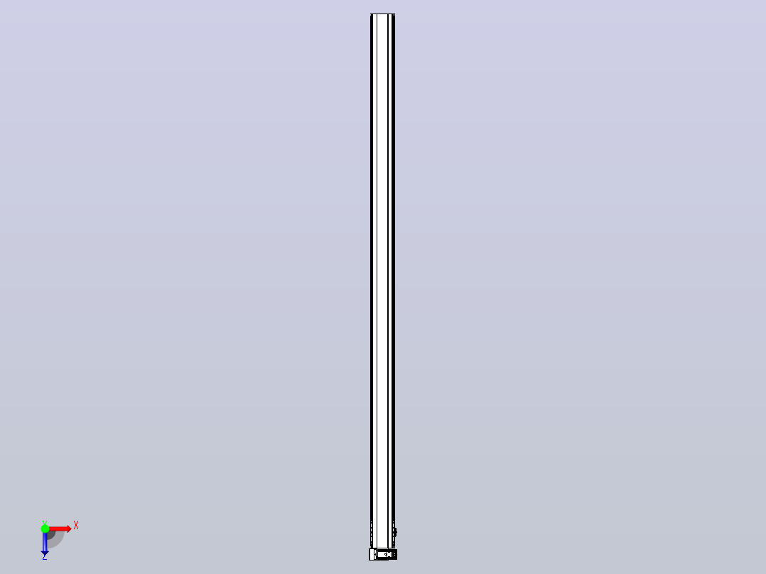 皮带直线轴半封闭可选导轨TPA-HNB-140D-120-L2850-LU-C-P40-N3俯视图