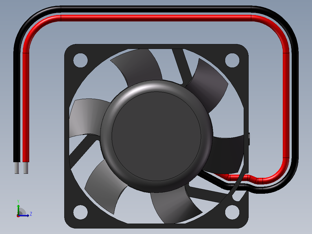 User Library-Fan Kit Fan Assembly风扇左视图