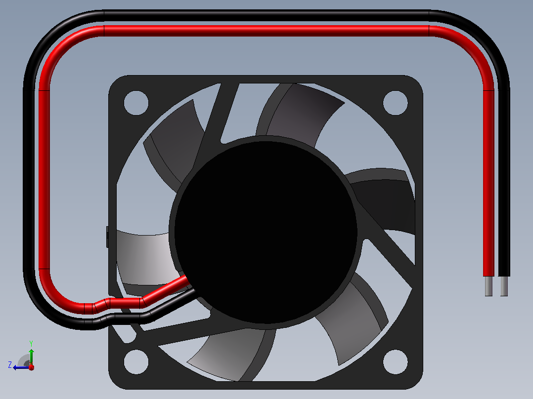 User Library-Fan Kit Fan Assembly风扇右视图