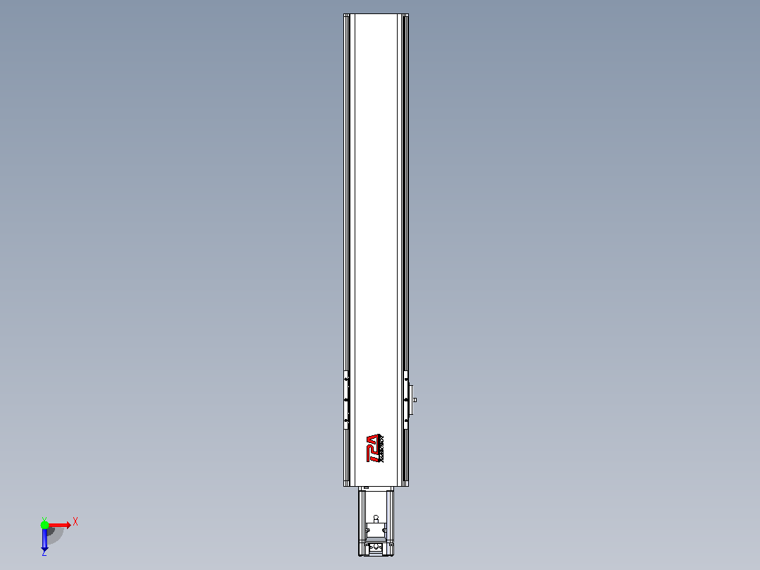 日规模组半封闭丝杆TPA-HNR-110D-1610C-L550-M-Y-P40-N3俯视图