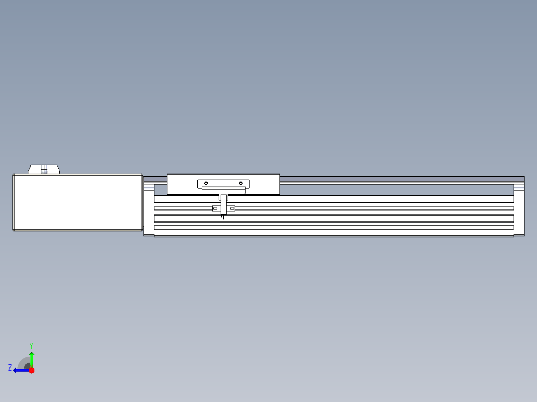 皮带直线轴半封闭可选导轨TPA-HNB-120D-110-L200-MR-Y-P40-N3右视图