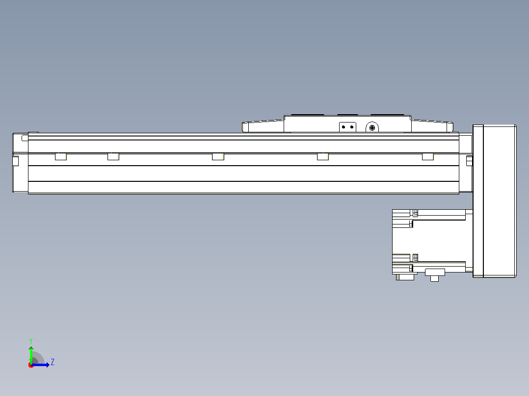 滚珠丝杠直线轴内置导轨TPA-GCR-120-1610C-L200-MP-M40-N3左视图