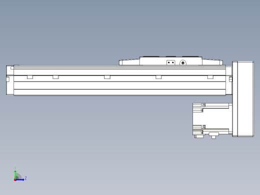 滚珠丝杠直线轴内置导轨TPA-GCR-120-1610C-L200-MP-M40-N3左视缩略图