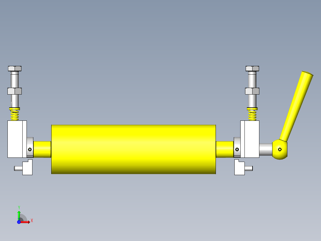 伸出滚轮前视图
