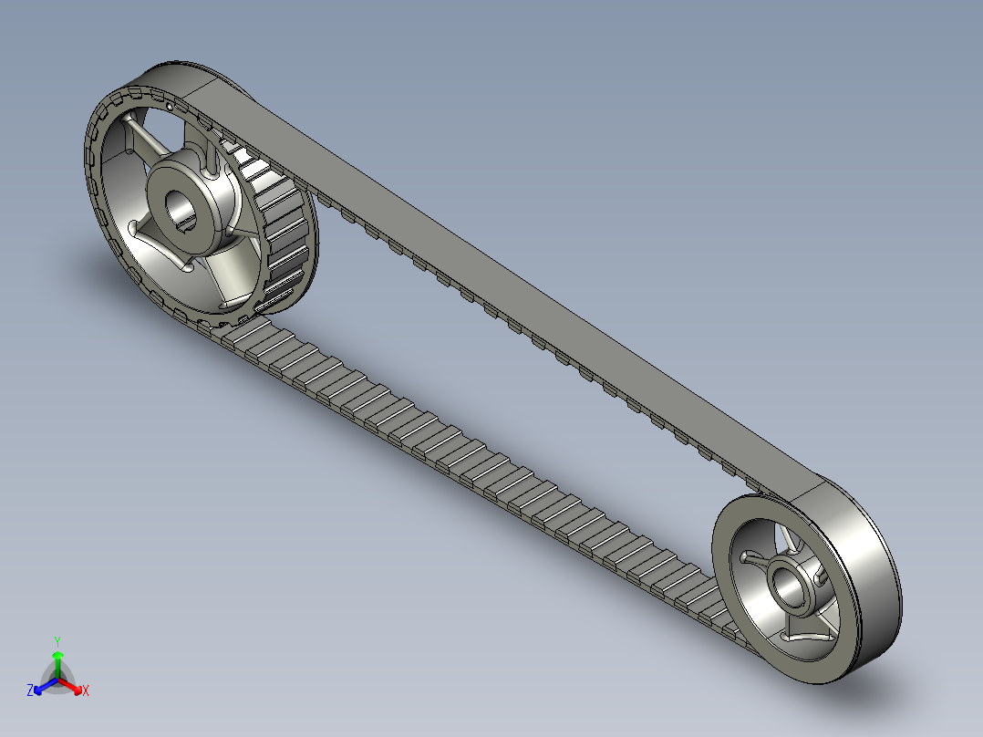 皮带传动3D模型
