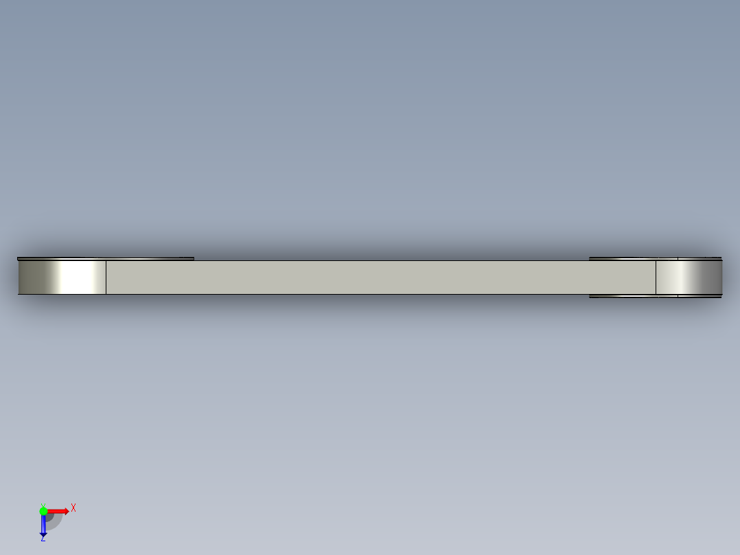 皮带传动3D模型俯视图