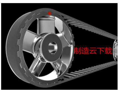 皮带传动3D模型缩略图