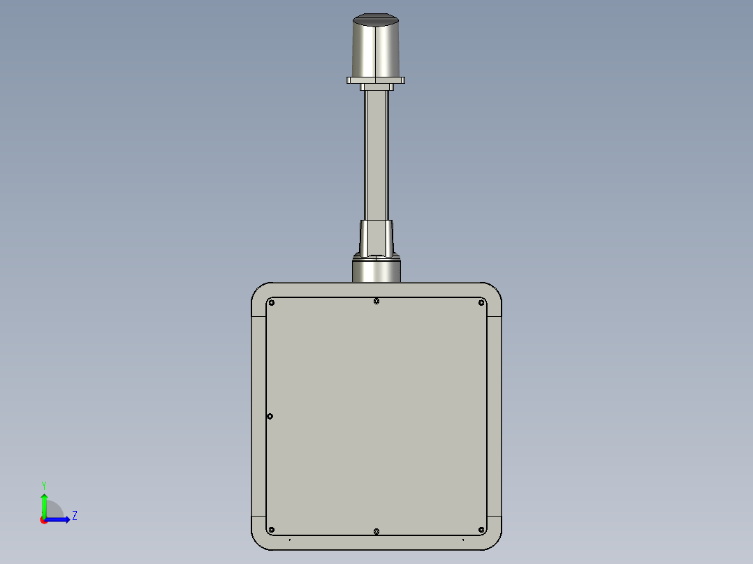 工业控制面板3D模型左视图