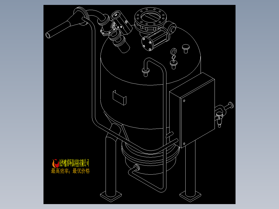 仓泵外形各部件立体CAD图