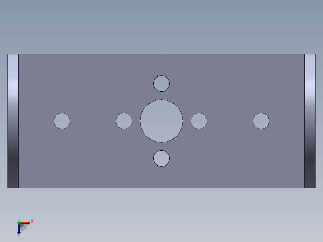 舵机配件短U2俯视图