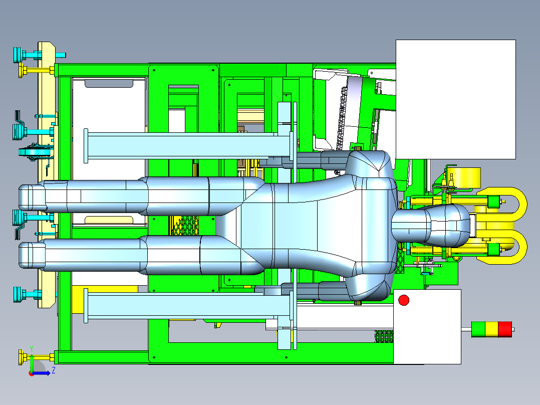 磁盘供应机器左视图