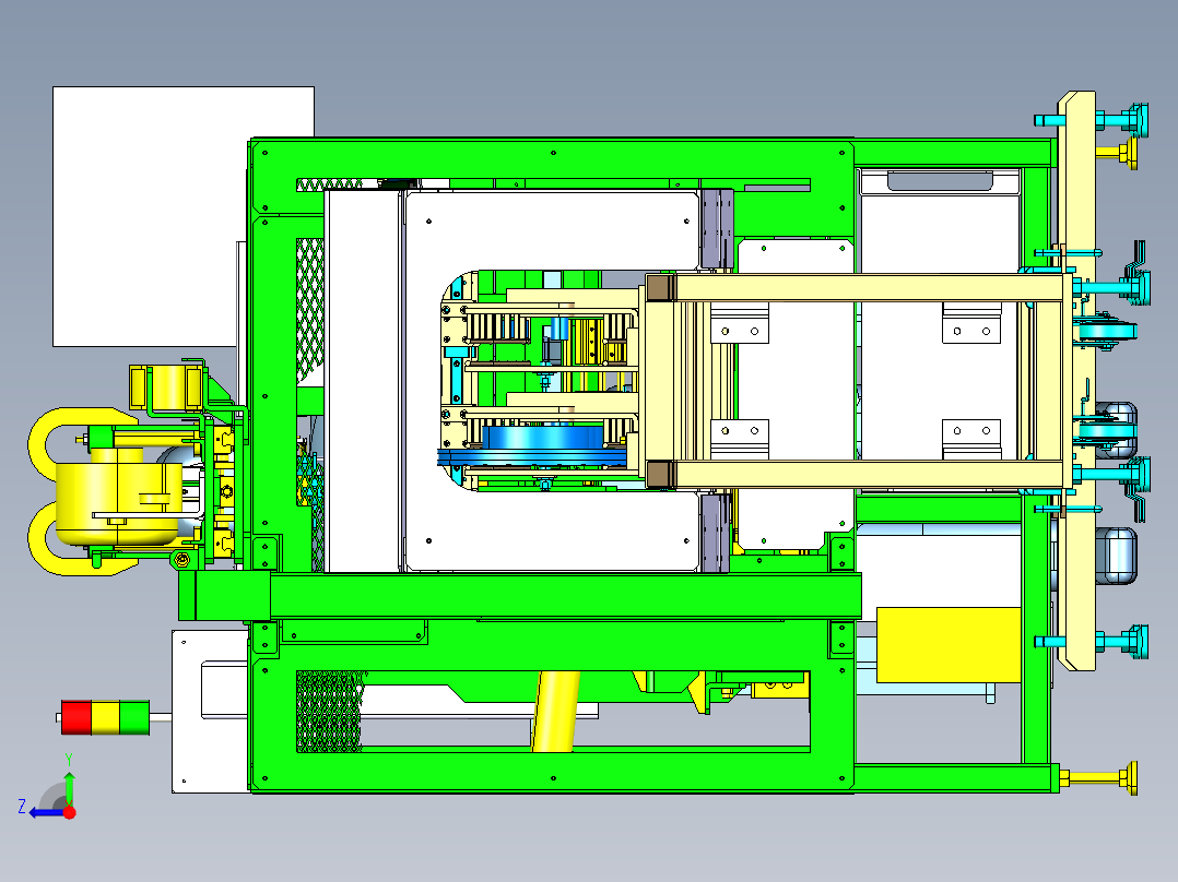 磁盘供应机器右视图