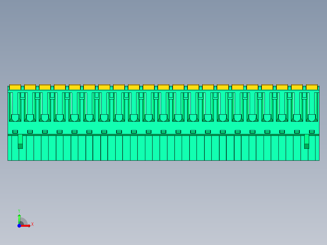 DEGSON 2EDG 系列 5.0mm 可插拔接线端子组-2EDGKD-5.0-21P-14-00AH前视图