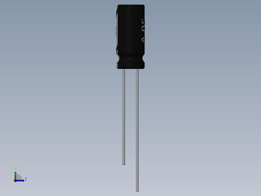 电容器 二极管 电阻器-Capacitor 0.47uF-50V左视图