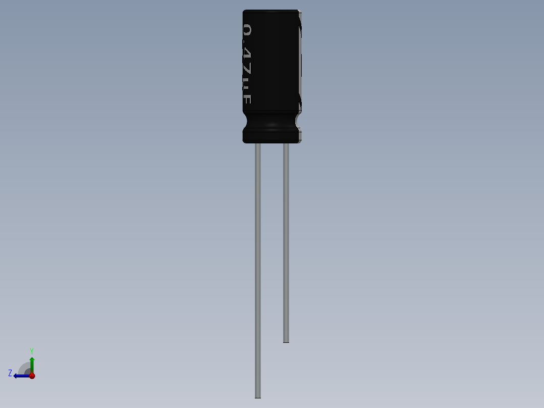 电容器 二极管 电阻器-Capacitor 0.47uF-50V右视图