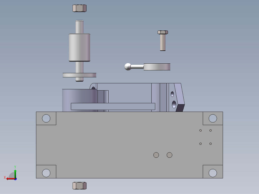 机油泵传动轴支架加工工艺及钻φ11斜孔夹具设计【含三维SolidWorks和UG】后视图