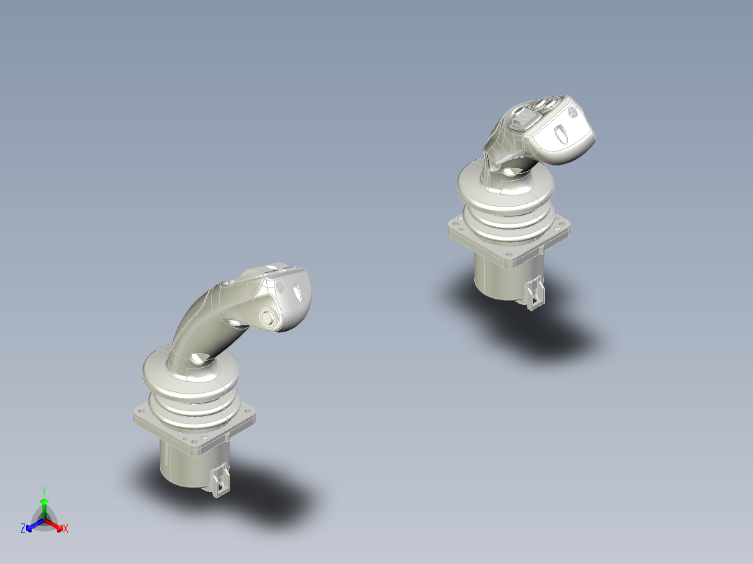 双持按钮手柄三维模型