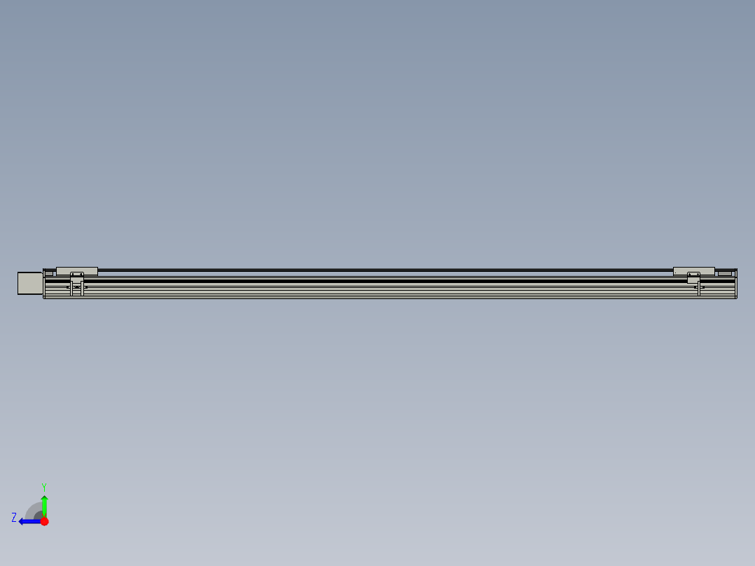 直线模组WG-LHB12-S1600-R(B)设计图纸右视图