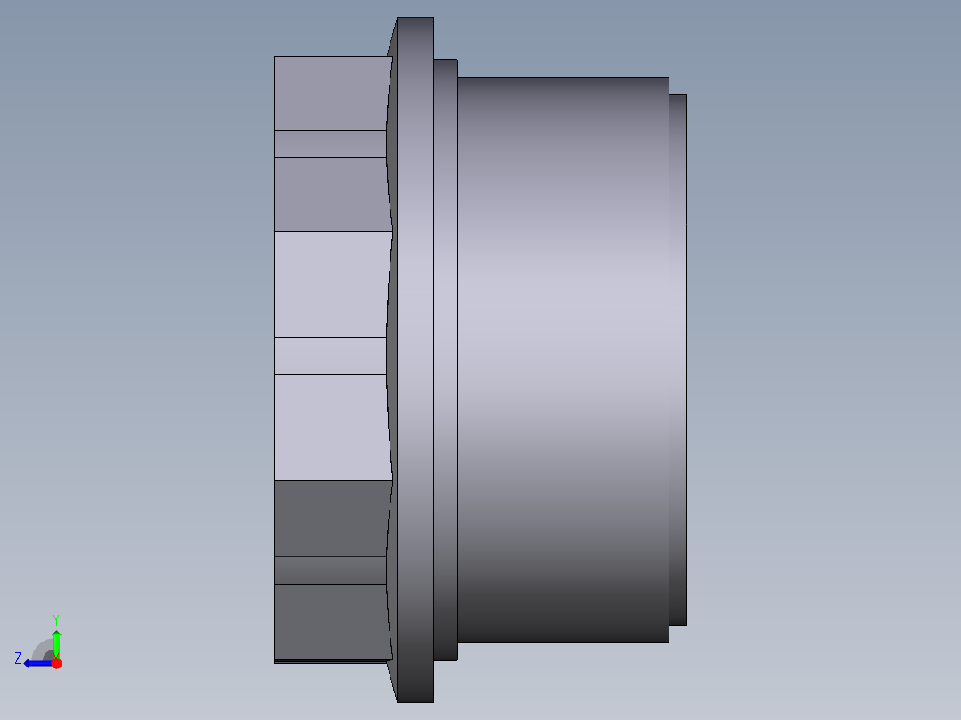 24DFV 还原布什与BSP的阳螺纹端（R）和BSP螺纹母端（R1降低）右视图