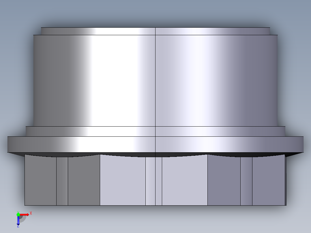 24DFV 还原布什与BSP的阳螺纹端（R）和BSP螺纹母端（R1降低）俯视图