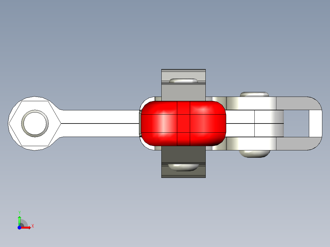 垂直式夾鉗SSP(H)-3D多系列多零件图纸模型前视图