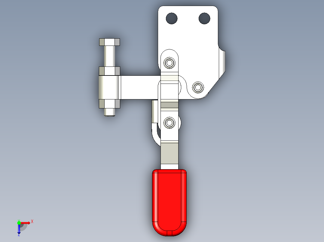 垂直式夾鉗SSP(H)-3D多系列多零件图纸模型俯视图