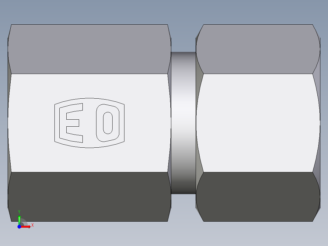 卡套式工业通用硬管接头EO_Swivel_connector_GAI12ZSMCF前视图