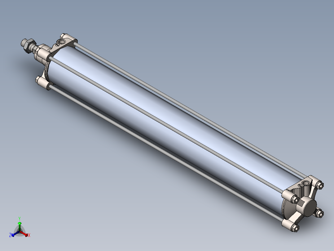 液压缸正等轴测图