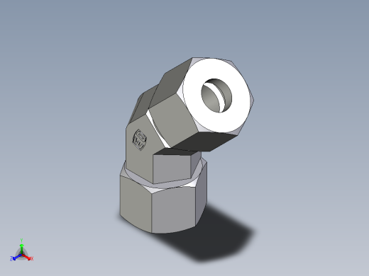 卡套式工业通用硬管接头EO_Swivel_nut_45_deg_elbow_EV10ZSCF