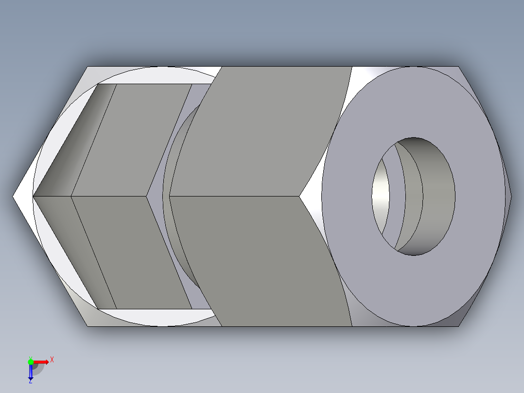 卡套式工业通用硬管接头EO_Swivel_nut_45_deg_elbow_EV10ZSCF俯视图