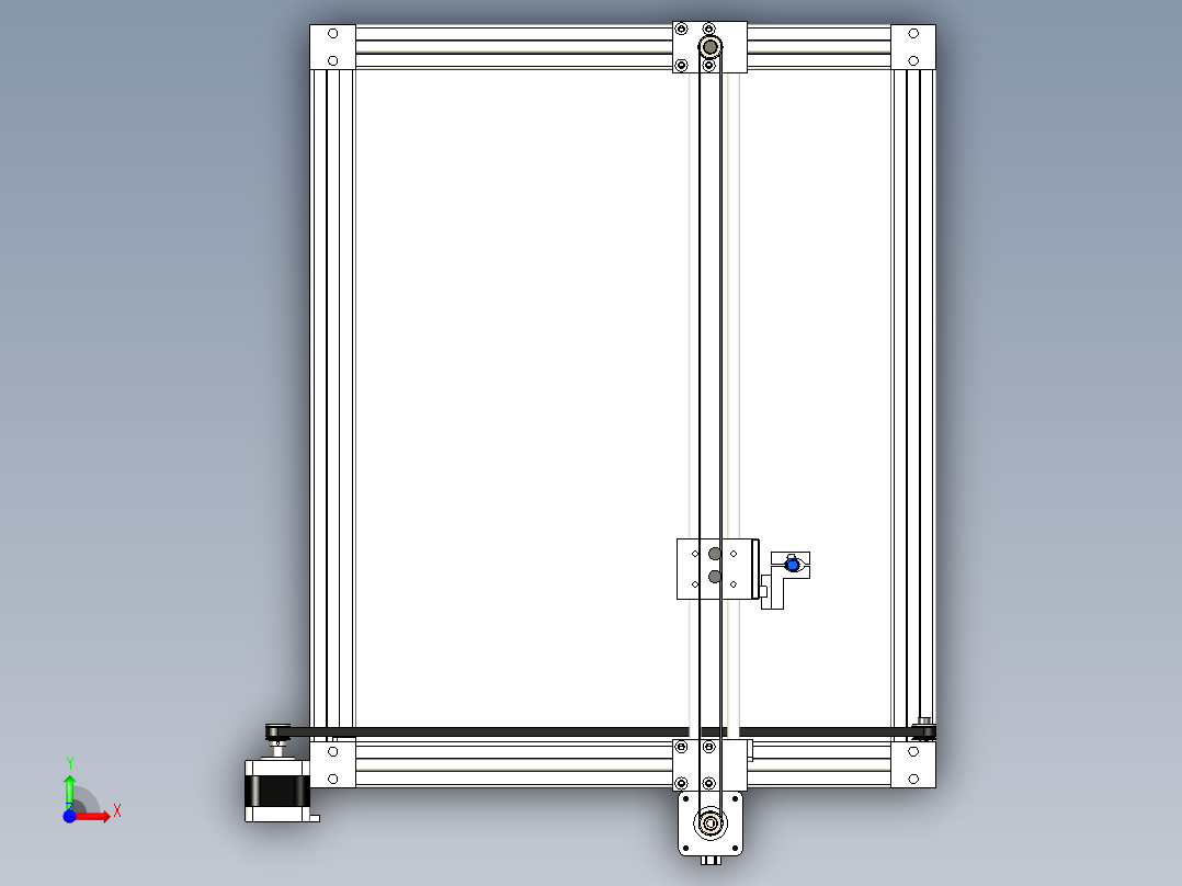 自动写字机模型前视图