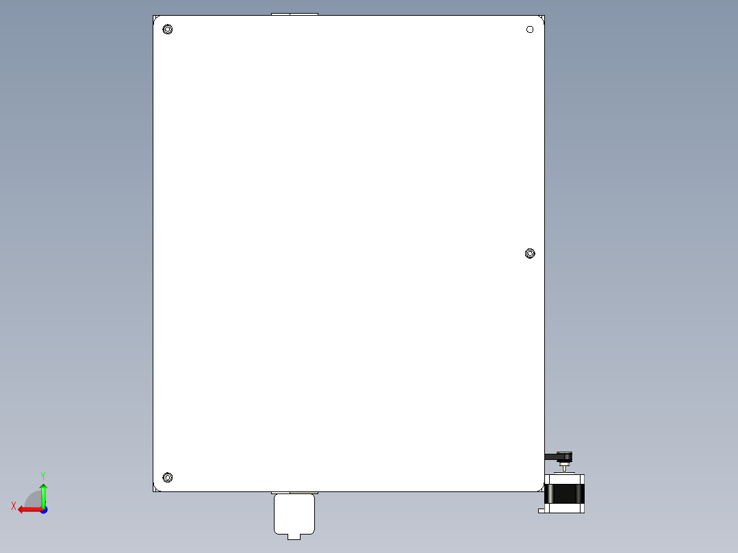 自动写字机模型后视图