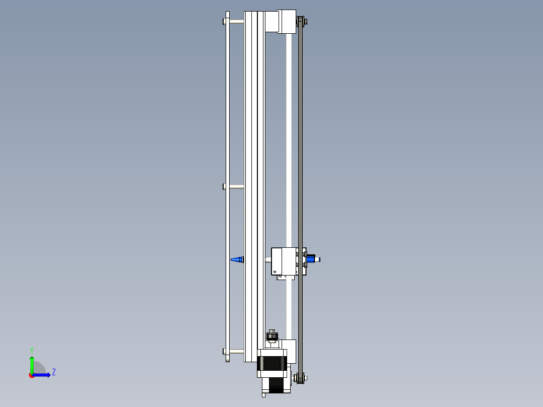 自动写字机模型左视图