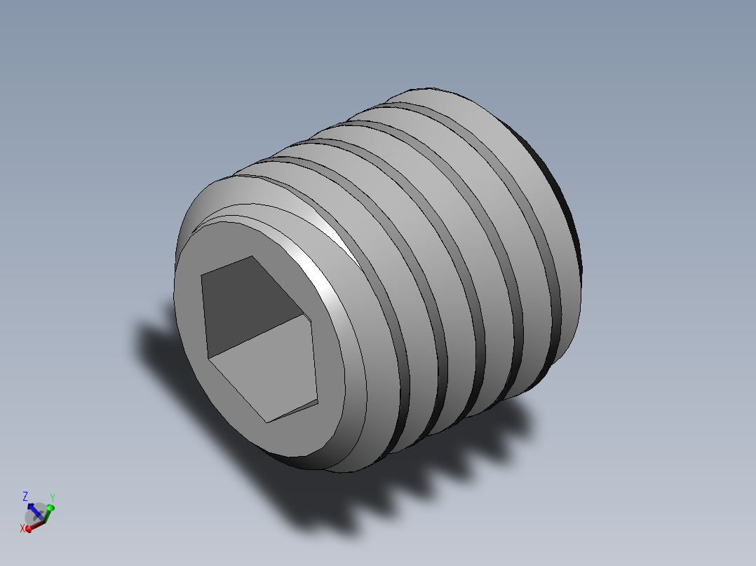DIN 913-ISO 4026 固定螺钉-M5 L=5.SLDPRT主视图