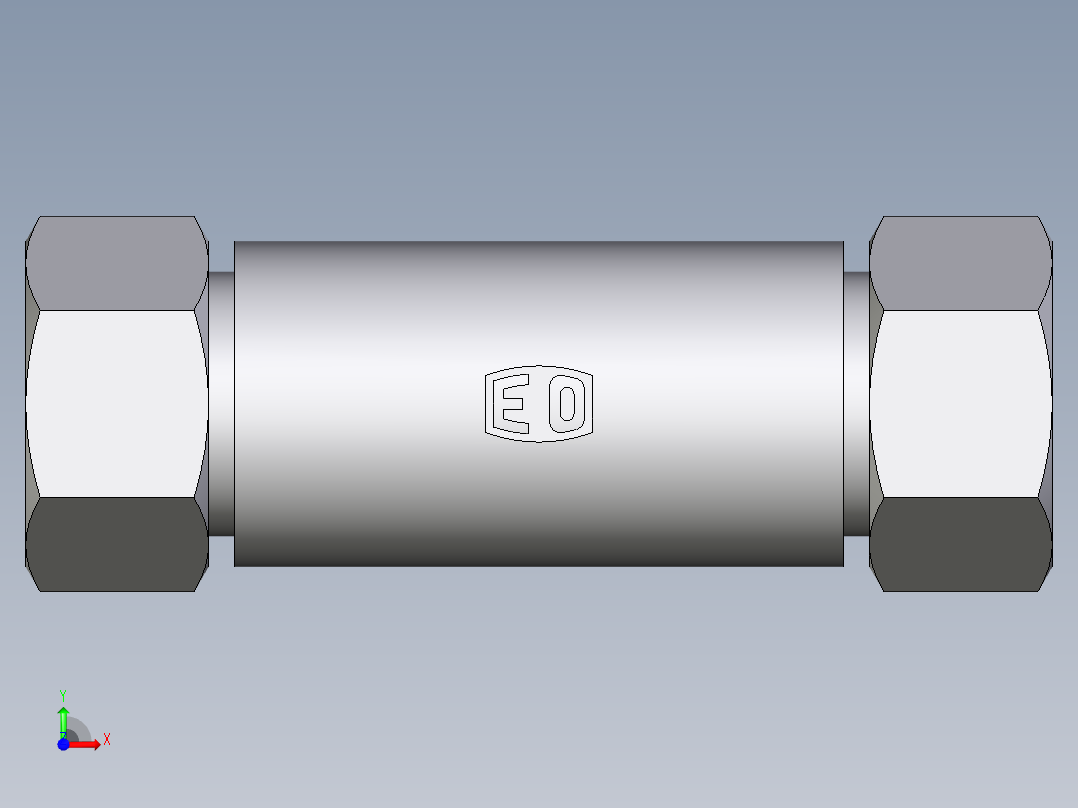 卡套式工业通用硬管接头EO_Weld_bulkhead_fitting_ESV18L前视图