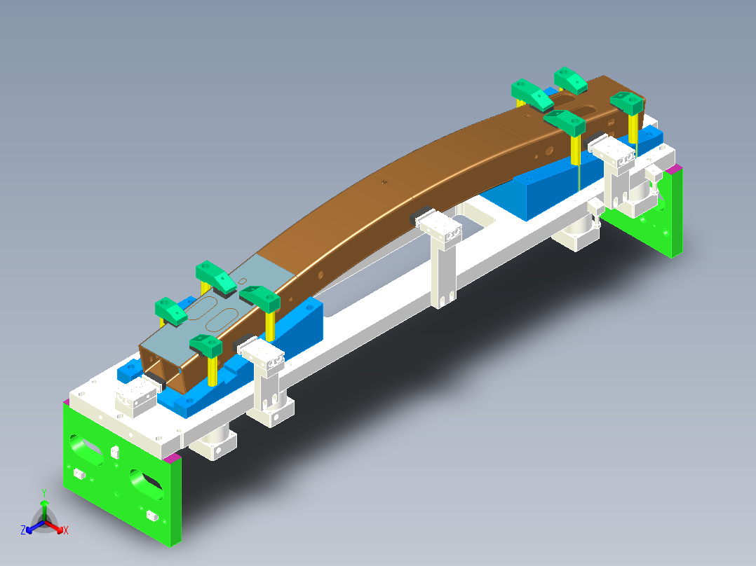 红旗汽车防撞梁气动夹具
